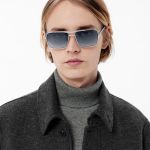 Kính Mát Louis Vuitton LV Attitude Square-Shaped Glasses Màu Xanh Xám