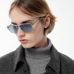 Kính Mát Louis Vuitton LV Attitude Square-Shaped Glasses Màu Xanh Xám