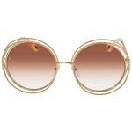 Kính Mát Chloé Peach Gradient Round Sunglasses CE114SC 724 58 Màu Nâu
