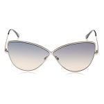 Kính Mát Tom Ford FT0569 16B Elisa Cats Eyes Sunglasses Lens Category 2 Shiny Palladium 65mm