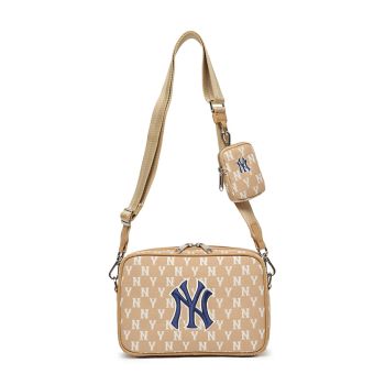 Túi unisex MLB Monogram Hoodie Bag NY Yankees 32BGPB111-50L Màu Đen