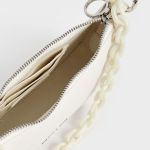 Túi Đeo Vai Nữ Charles & Keith CNK Alcott Scarf Chain-Link Shoulder Bag Cream CK2-80151122 Màu Trắng Kem