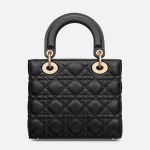 Túi Xách Nữ Dior Small Lady Bag Black Grained Cannage Calfskin M0531OWRT_M900 Màu Đen