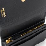 Ví Nữ Prada Small Saffiano Leather Wallet 1MV021_QHH_F0002 Màu Đen