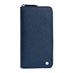 Ví Nam Pedro Oliver Embossed Leather Zip-Around Wallet  PM4-16500023 Màu Xanh Navy