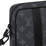 Túi Cầm Tay Nam Louis Vuitton LV M82076 Pochette Kasai Màu Đen Xám