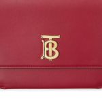 Túi Đeo Chéo Nữ Burberry BBR Mini Square Tb Leather Crossbody Bag Màu Đỏ