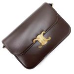 Túi Đeo Chéo Celine Medium Triomphe In Colour Ecorce Brown Leather Shoulder Bag Màu Nâu Đậm