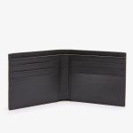 Set Ví Nam + Móc Khóa Lacoste Men's Fitzgerald Smooth Leather Wallet And Key Ring Gift Box NH3786FG J97 Màu Đen