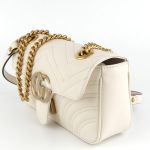 Túi Đeo Chéo Gucci GG Marmont Matelassé Leather Super Mini Bag Size 22 Màu Trắng