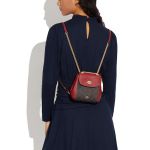 Balo Coach Convertible Mini Backpack In Signature Canvas Brown 1941 Red C5678 Màu Đỏ Nâu