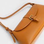 Túi Đeo Vai Nữ Charles & Keith CNK Annelise Double Belted Shoulder Bag - Orange CK2-20781953 Màu Cam