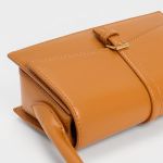 Túi Đeo Vai Nữ Charles & Keith CNK Annelise Belted Trapeze Bag – Orange  CK2-20781954 Màu Cam