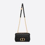 Túi Đeo Chéo Dior Medium Dior Caro Bag Black Supple Cannage Calfskin M9242UWHC_M900 Màu Đen Size 25