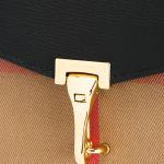 Túi Đeo Chéo Burberry House Check Panel Leather Hook Flap Crossbody Bag Màu Đen - Nâu