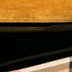 Túi Đeo Chéo Burberry House Check Panel Leather Hook Flap Crossbody Bag Màu Đen - Nâu