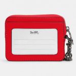 Ví Nữ Coach Zip Card Case C6303 Màu Đỏ