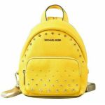 Balo Michael Kors MK Erin Small Studded Leather Backpack - Citrus 35T0GERB1L Màu Vàng