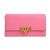Túi Đeo Chéo Nữ Charles & Keith CNK Tallulah Metallic Push-Lock Wallet Pink CK6-10701189 Màu Hồng