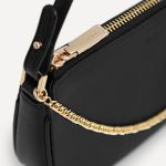 Túi Đeo Vai Pedro Leather Chain Detailed Shoulder Bag - Black PW4-66500012 Màu Đen