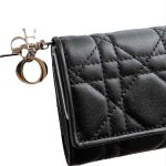 Ví Dior Lady Mini Wallets Kèm Charm Màu Đen