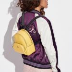 Balo Coach Mini Court Yellow Leather Backpack C8603 Màu Vàng