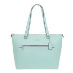 Túi Xách Coach Gallery Tote In Signature Canvas Tote Shoulder Bag Xanh Nhạt