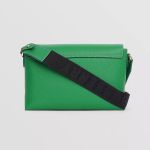 Túi Đeo Chéo Burberry Leather And Vintage Check Note Crossbody Bag Màu Xanh Green