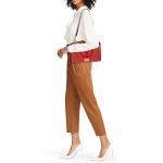 Túi Xách Valentino By Mario Valentino Alice Rock Pebbled-Leather Shoulder Bag Màu Đỏ