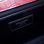Túi Đeo Chéo Nữ Yves Saint Laurent YSL Kate Medium With Tassel In Embossed Crocodile Shiny Leather Dark Red Màu Đỏ Rượu