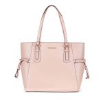 Túi Tote Michael Kors MK Small Voyager Textured Crossgrain Leather Tote- Soft Pink  Màu Hồng