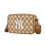 Túi Đeo Chéo MLB Jacquard Monogram Mini Cross Bag New York Yankees 32BGDM111-50B Màu Nâu