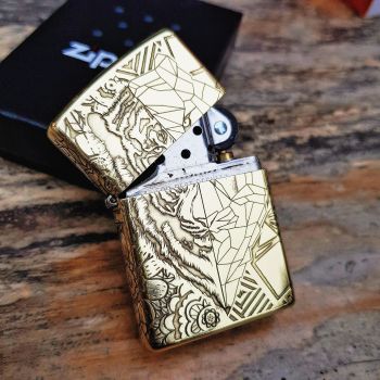 Bật lửa Zippo 252BL007 mẫu mới nhất với hình ảnh mãnh Hổ đầy uy lực