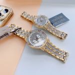Đồng hồ Cặp đôi siêu hiếm Bulova tông gold đính full đá cực sang chảnh