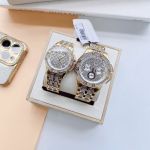 Đồng hồ Cặp đôi siêu hiếm Bulova tông gold đính full đá cực sang chảnh