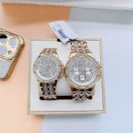 Đồng hồ Cặp đôi siêu hiếm Bulova tông gold đính full đá cực sang chảnh